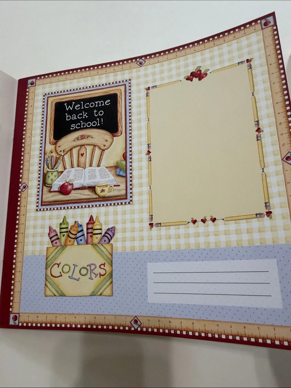 Papell Boutique Fall Scrapbooking Kit - Red Plaid & Cream Accents